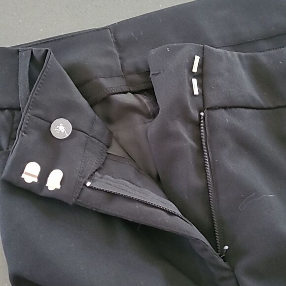 JMS Just My Size sz 24 W black dress pants.  Placket front, no pockets - Picture 7 of 8